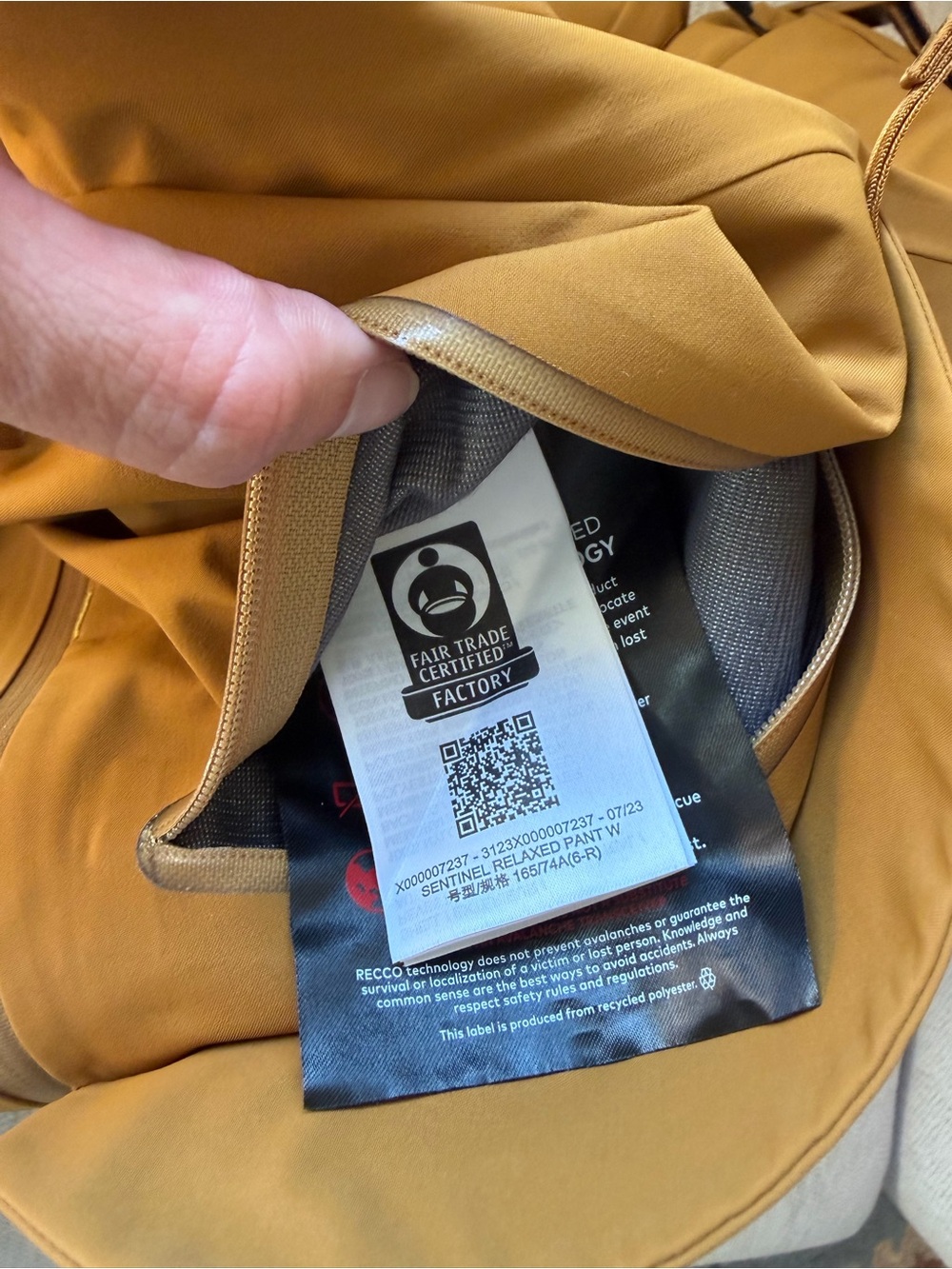Arc’teryx Sentinel Goretex Pant - Yukon - Picture 8 of 9